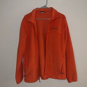 Orange Columbia Fleece Zip Up